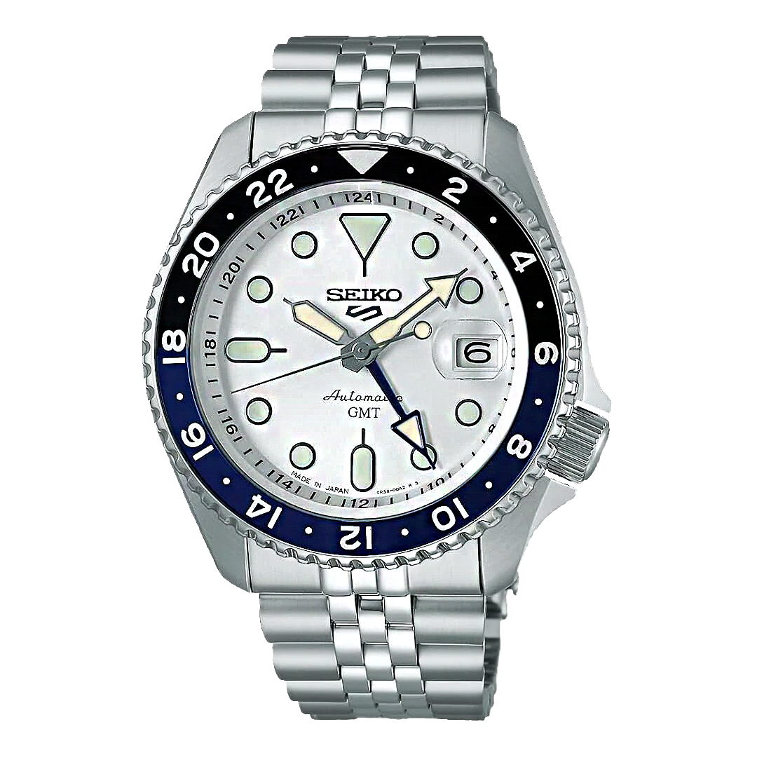 White Batman Seiko 5 Sports with GMT 4R34 Cal. : r/Seiko