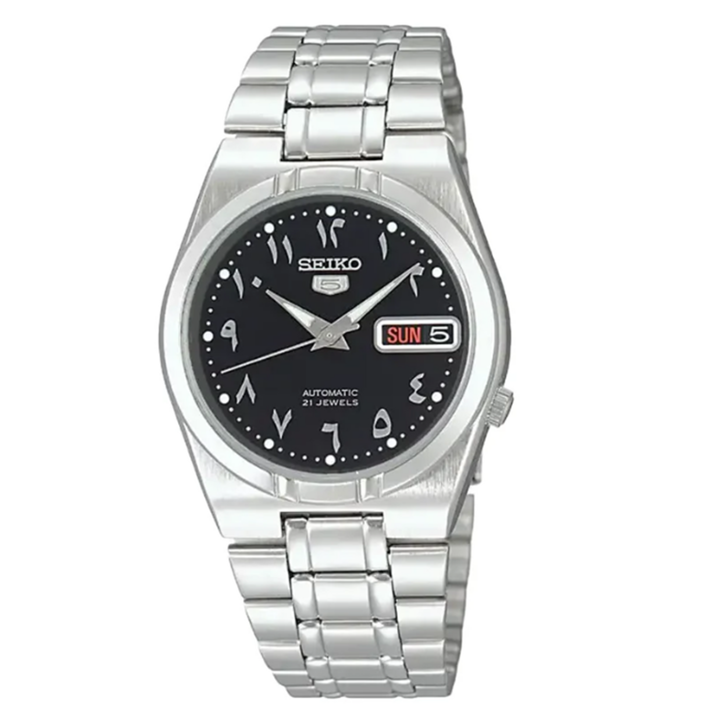 Seiko 5 SNK063J5 Automatic Black Arabic Dial Stainless Steel Men's Watch